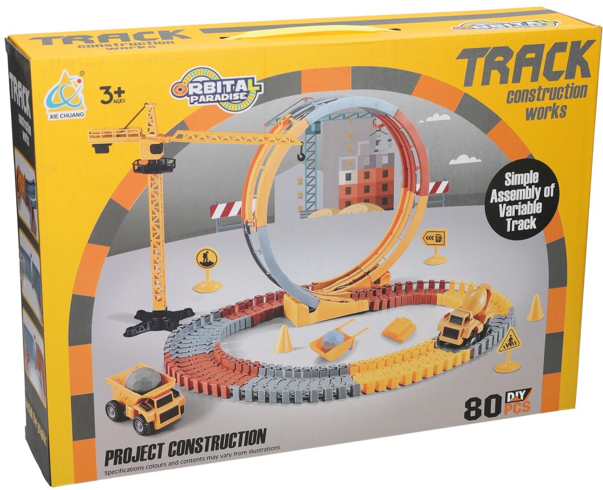 Lobbes Speelgoed BV Constructie track bouwset - 80dlg