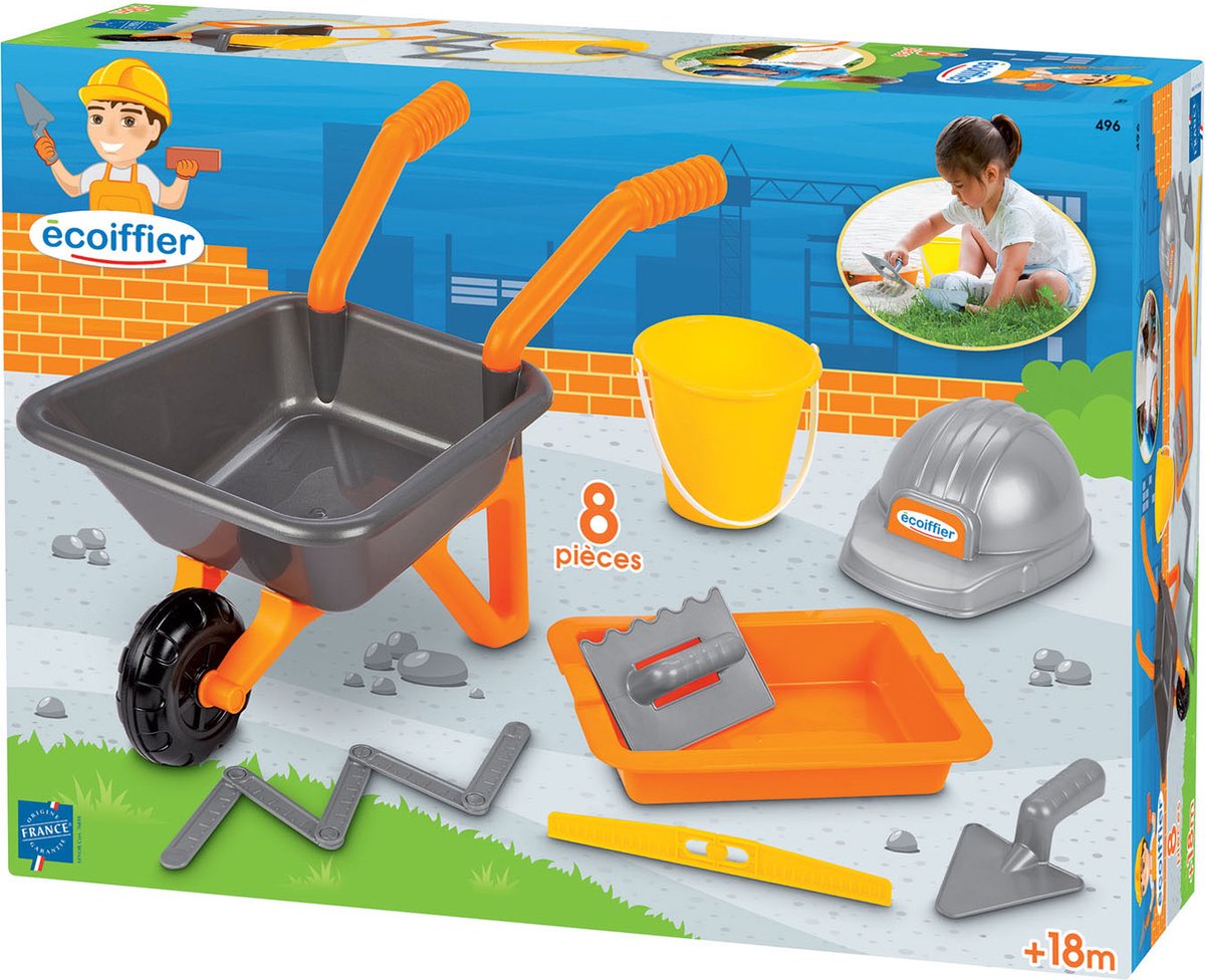 Ecoffier Ecoiffier kruiwagen met metselset