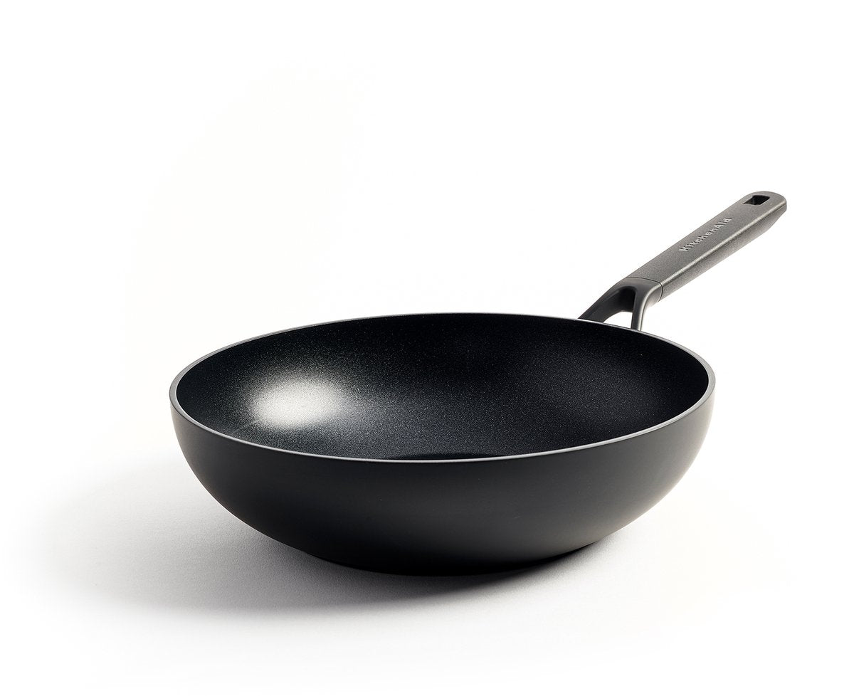KitchenAid classic forged aluminium wok ø28cm - zwart - inductie - anti-aanbak - pfas-vrij