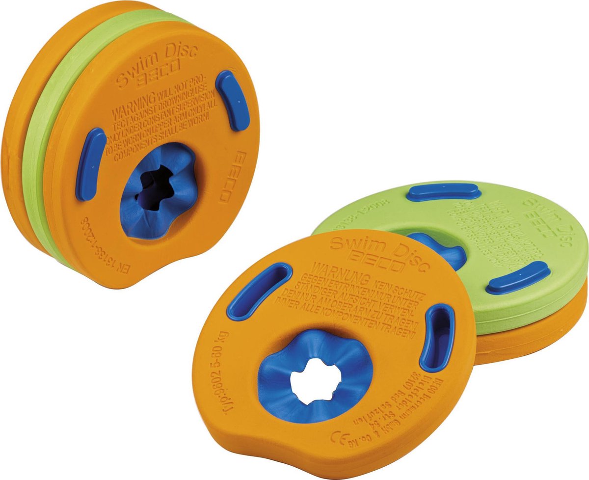 BECO swimdisc zwemschijven voor kinderen - tot 30 kg - oranje - set 6 stuks