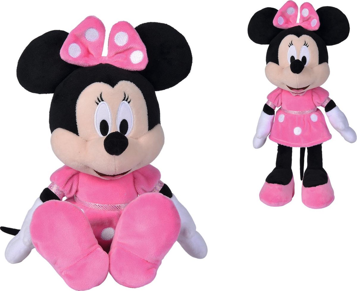 Simba Disney - minnie mouse - hot pink dress - 35 cm - pluche - roze - alle leeftijden - knuffel