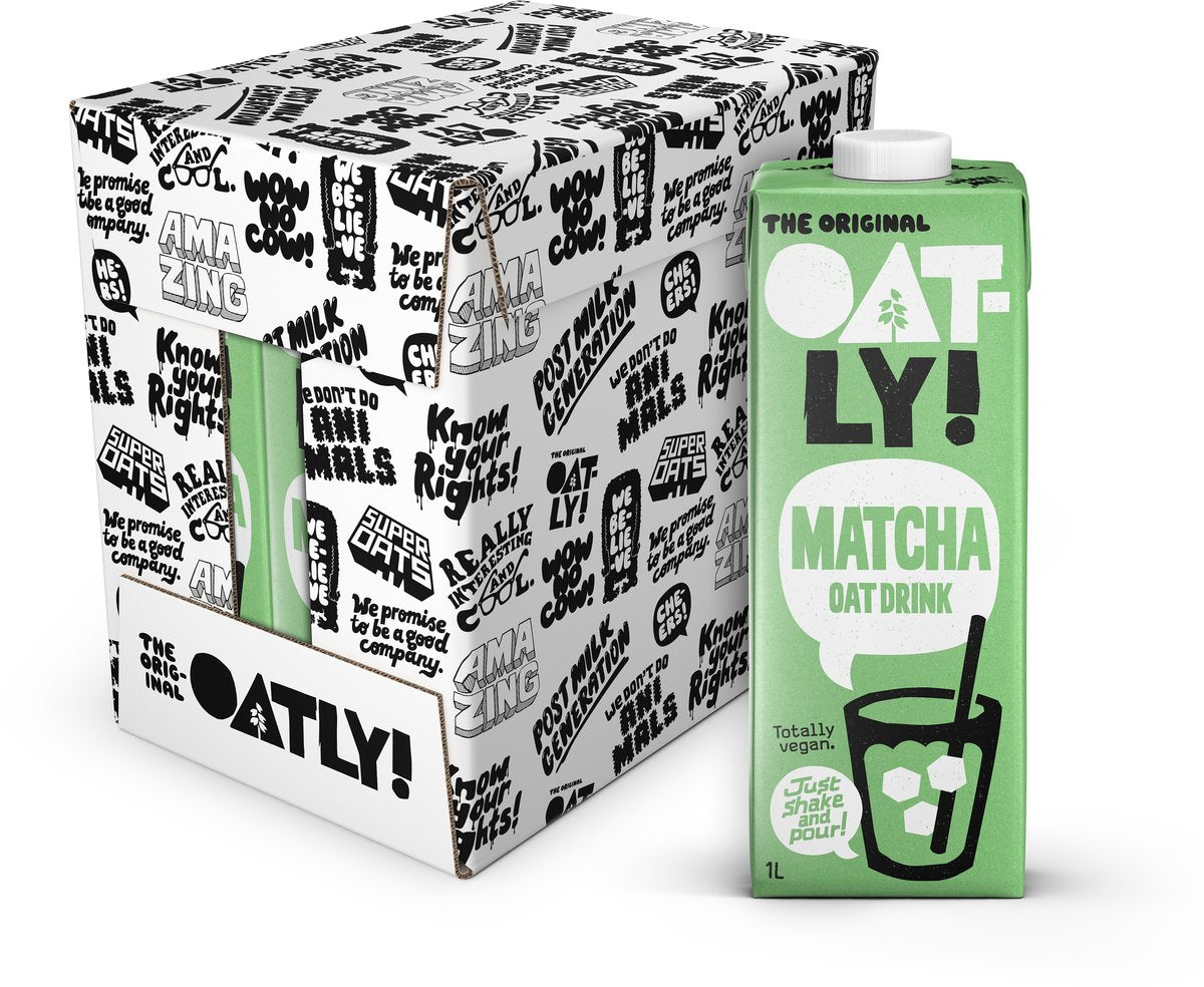 OATLY! Oatly haverdrank matcha - 6 stuks - (6l) - houdbare plantaardige melk - matcha - voordeelverpakking