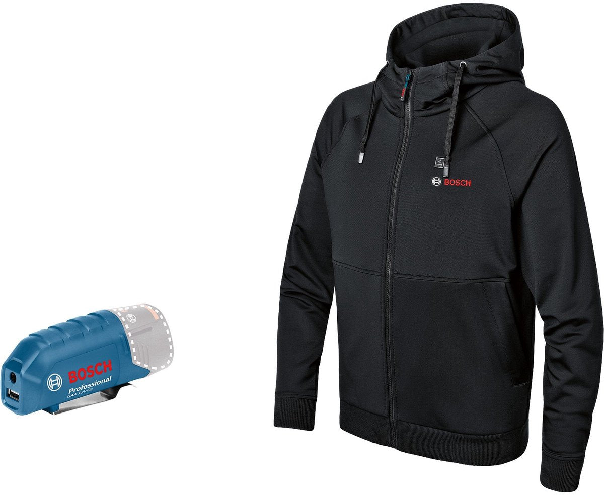 Bosch - verwarmde jas ghh 12+18v xa - maat 2xl - met usb-oplaadmogelijkheid