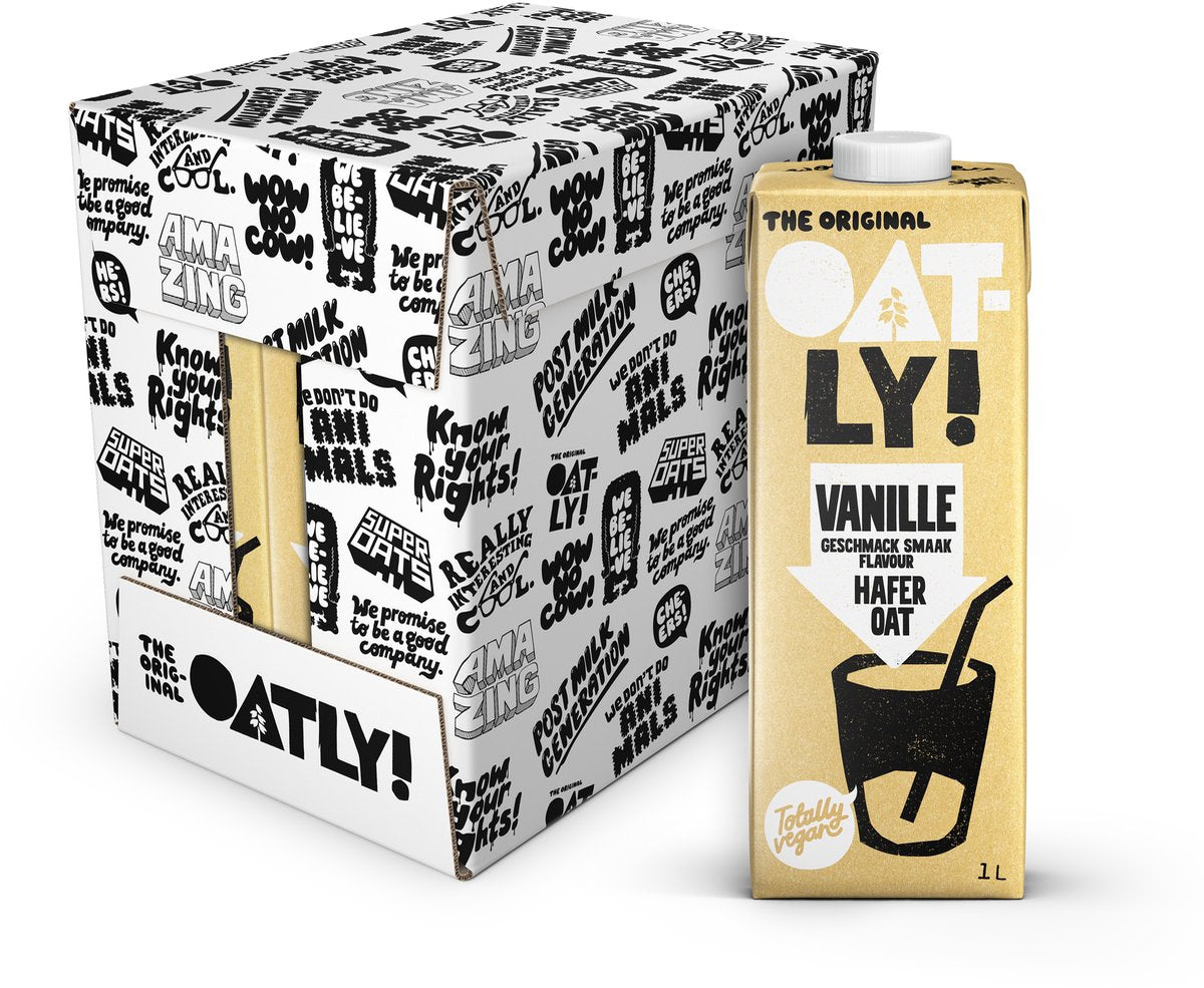 OATLY! Oatly haverdrank vanille - 6 stuks - (6l) - houdbare plantaardige melk - vanille - voordeelverpakking