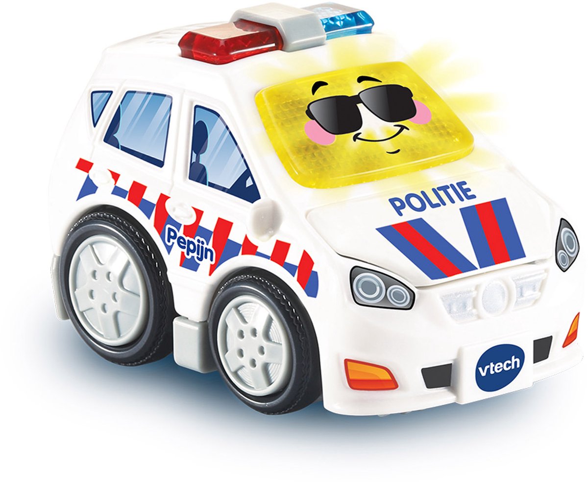 VTech toet toet auto’s pepijn politie - interactief speelgoed - met licht en geluidseffecten - wit - cadeau - 1 tot 5 jaar