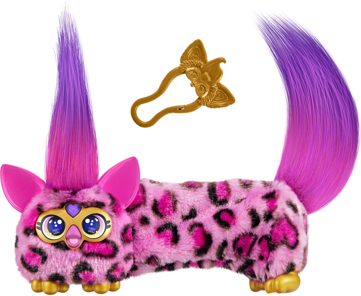 Hasbro Furby dj furblets kitt-ee-luv, elektronisch miniknuffeldier voor meisjes en jongens van 6+
