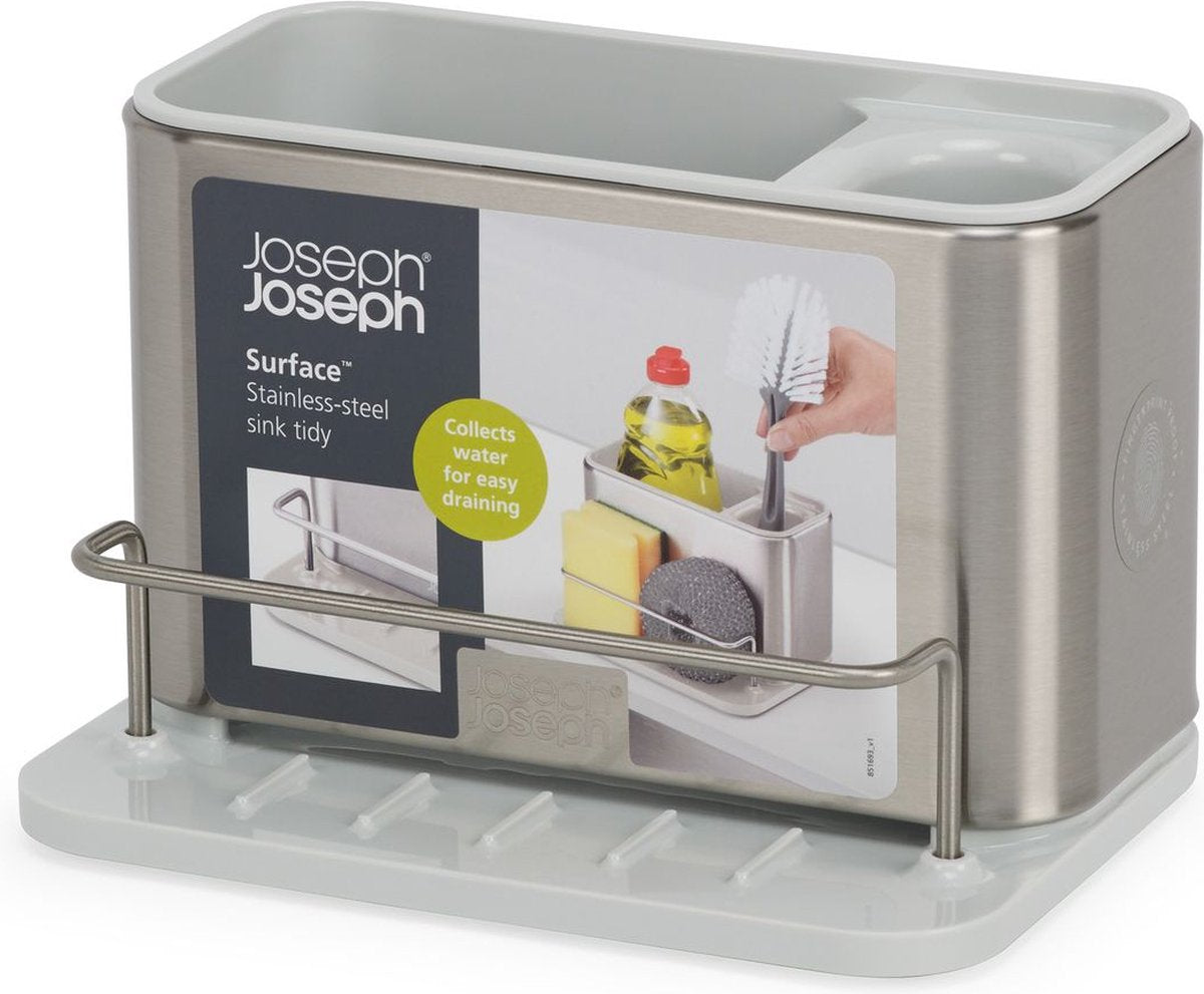 Joseph Joseph - surface gootsteen organizer - kunststof - rvs en beige