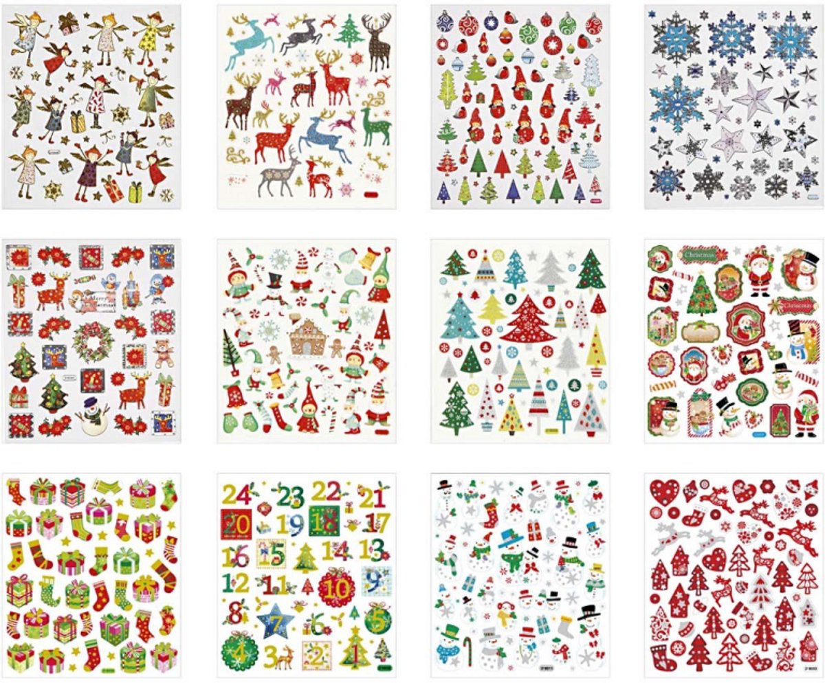 Creativ Company Stickerpakket kerst, 12vel