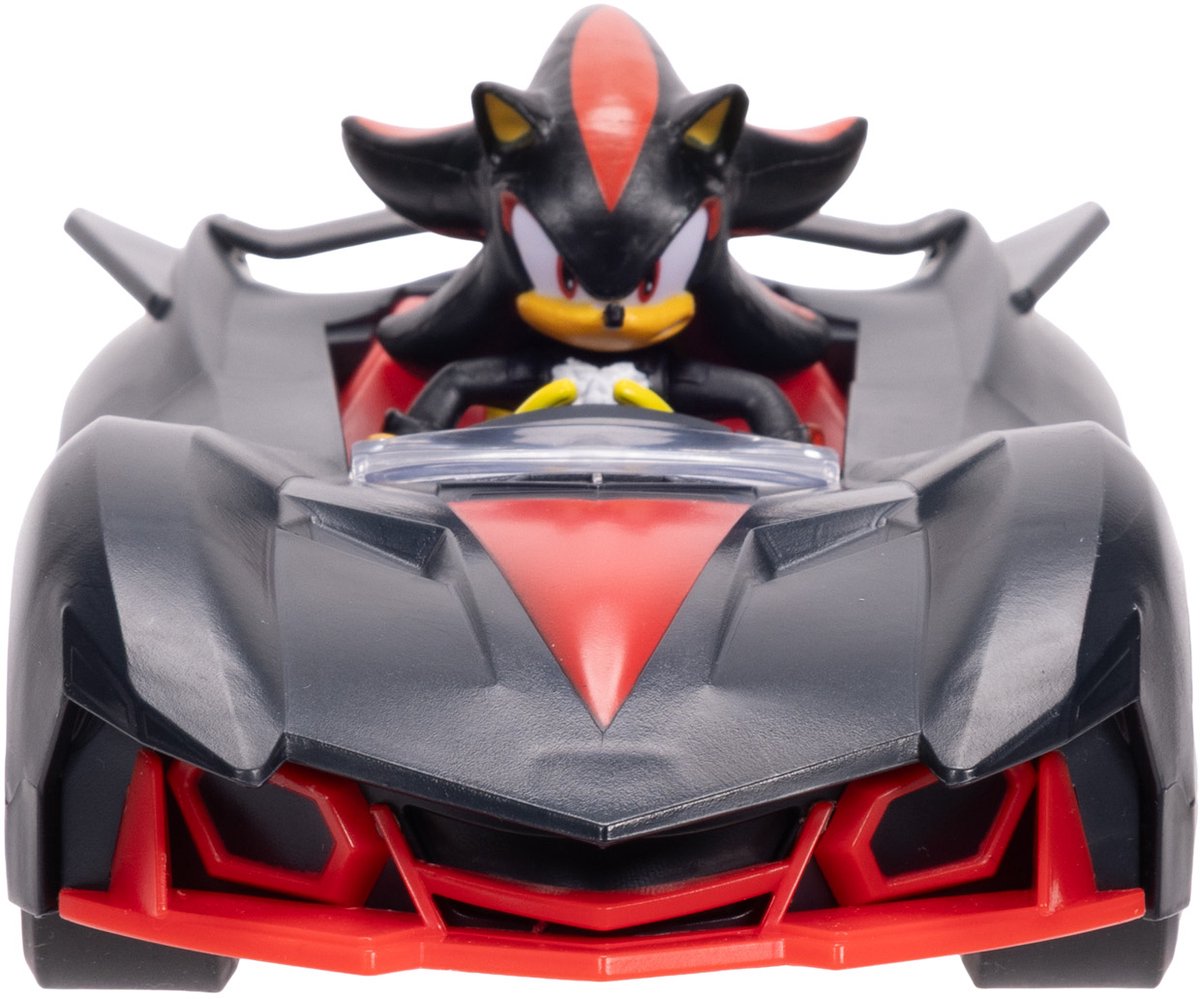 Jakks Sonic 6 cm figuur met rev up racer - shadow met dark reaper solid