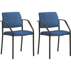 Stapelbare stoel Mayer Sitzmöbel 2518 Stof Blauw