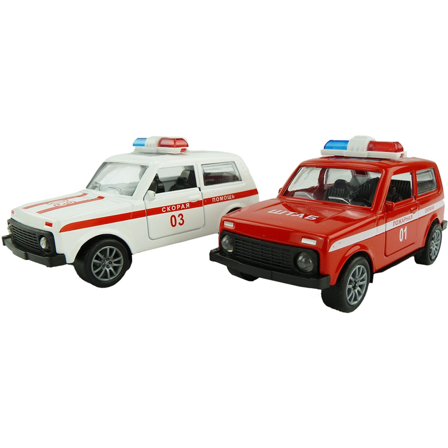 ARO Politie jeep pull back 11cm assorti