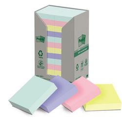 Pic Sticky notes post-it recycled 38 x 51 pk 24 karton kleurenassortiment