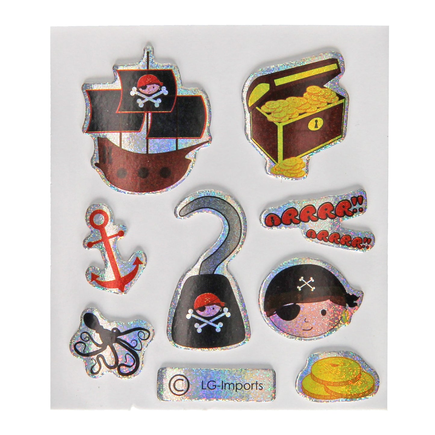 Duckiez Stickers piraten glinsterend
