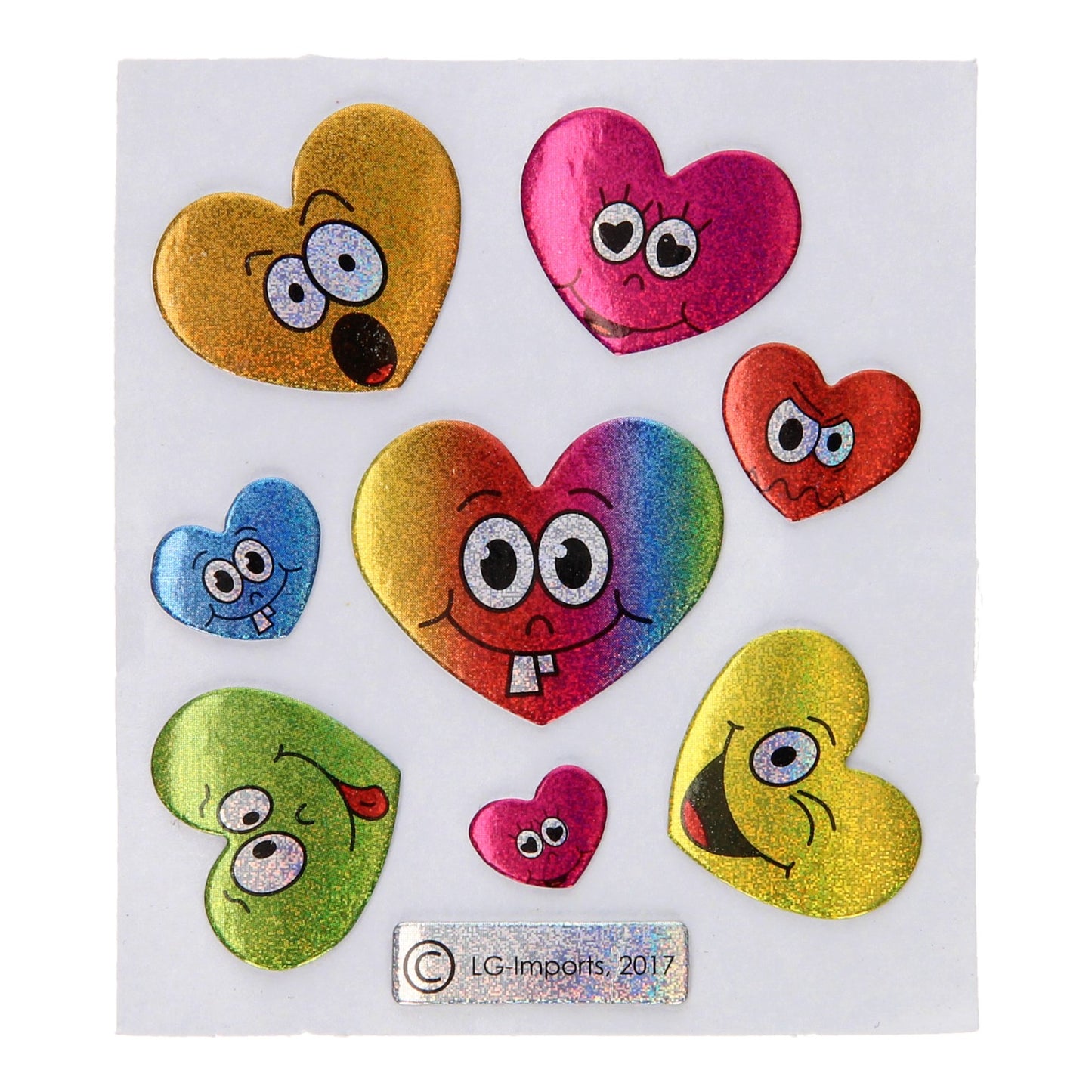 Duckiez Stickers lachgezicht glinsterend