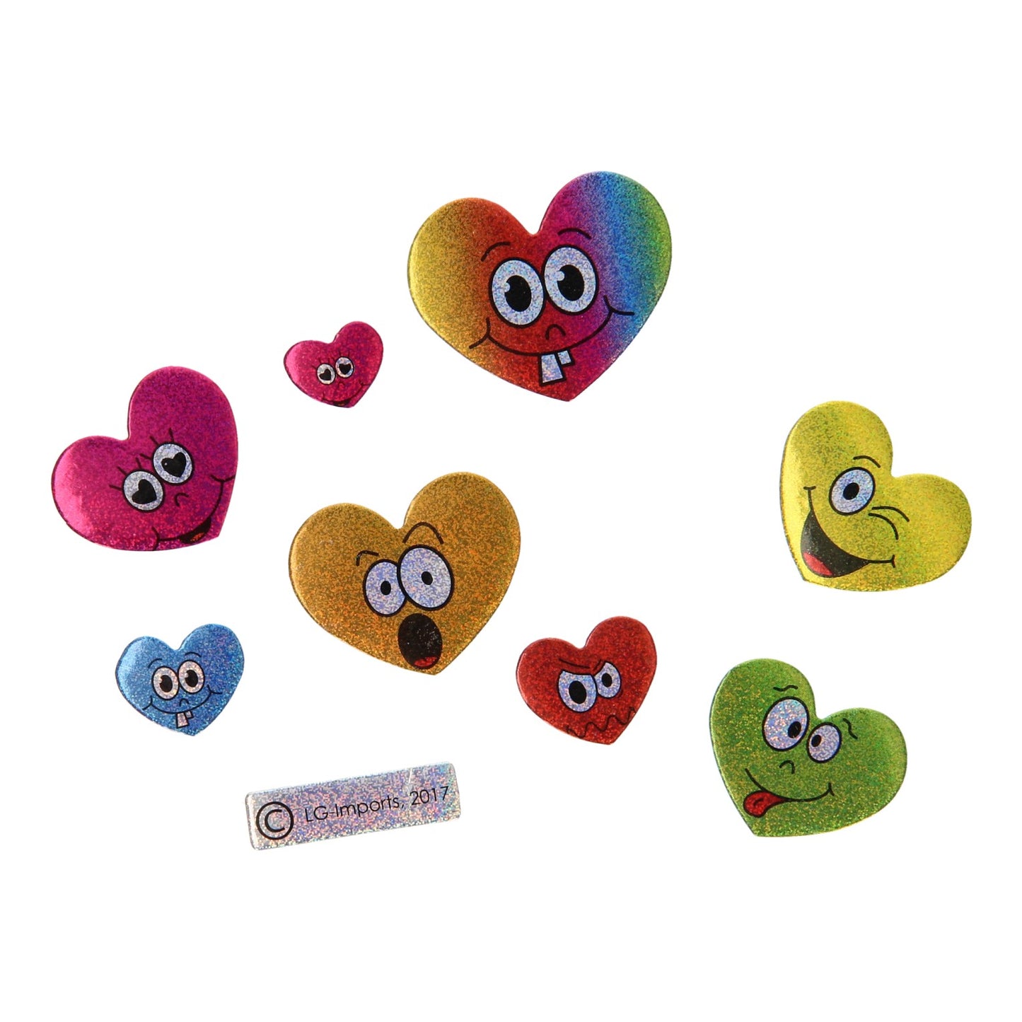 Duckiez Stickers lachgezicht glinsterend