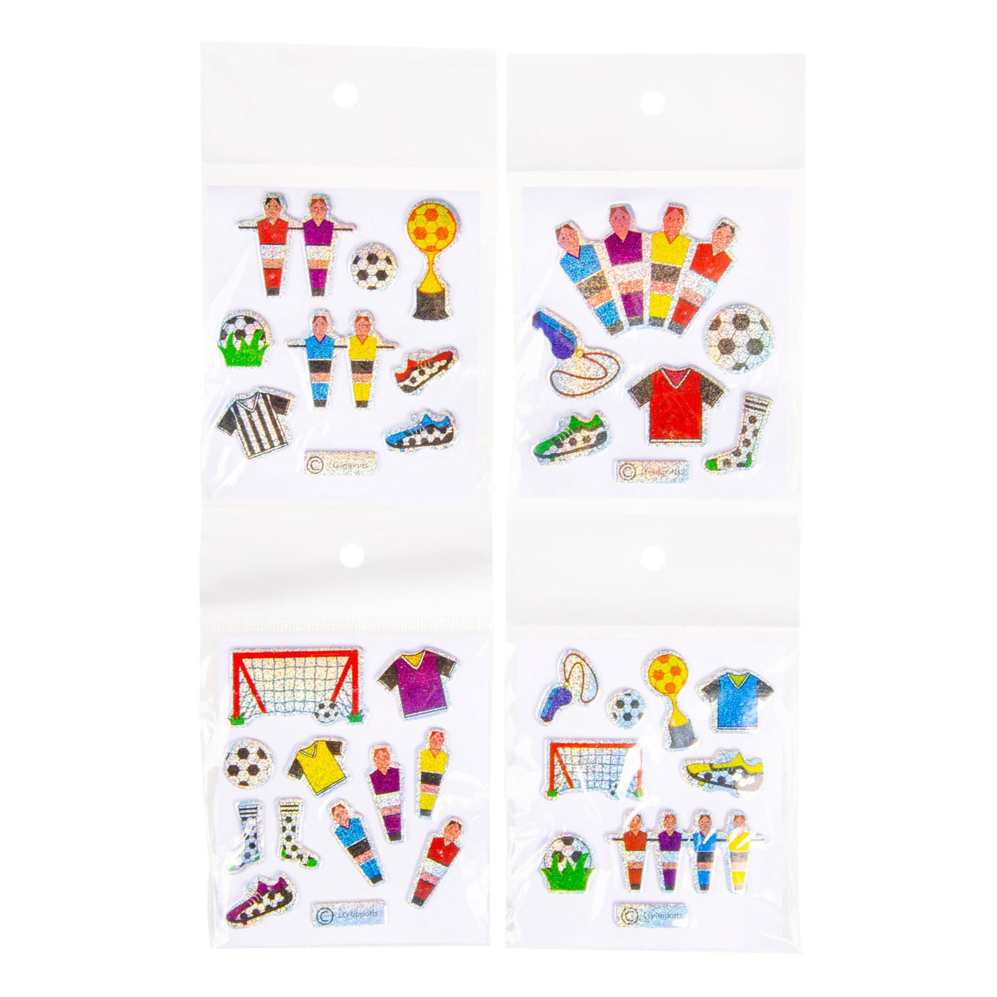 Duckiez Stickers voetbal glinsterend