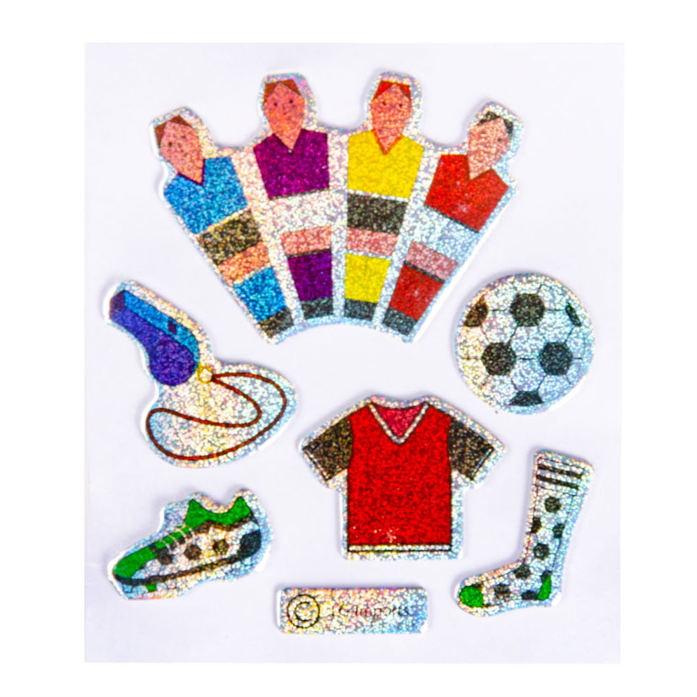 Duckiez Stickers voetbal glinsterend
