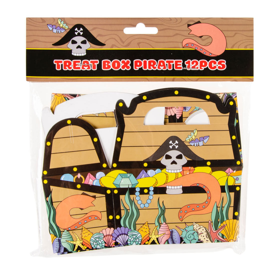 Duckiez Uitdeelbox piraten schatkist, 12st.