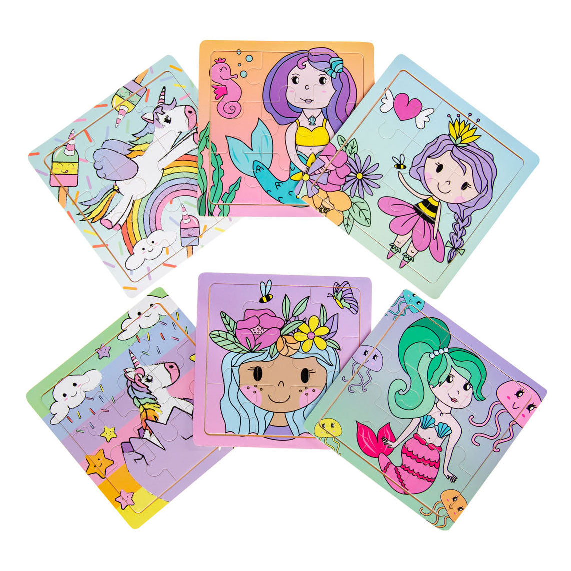 Duckiez Houten puzzel (prinses, eenhoorn of zeemeermin)