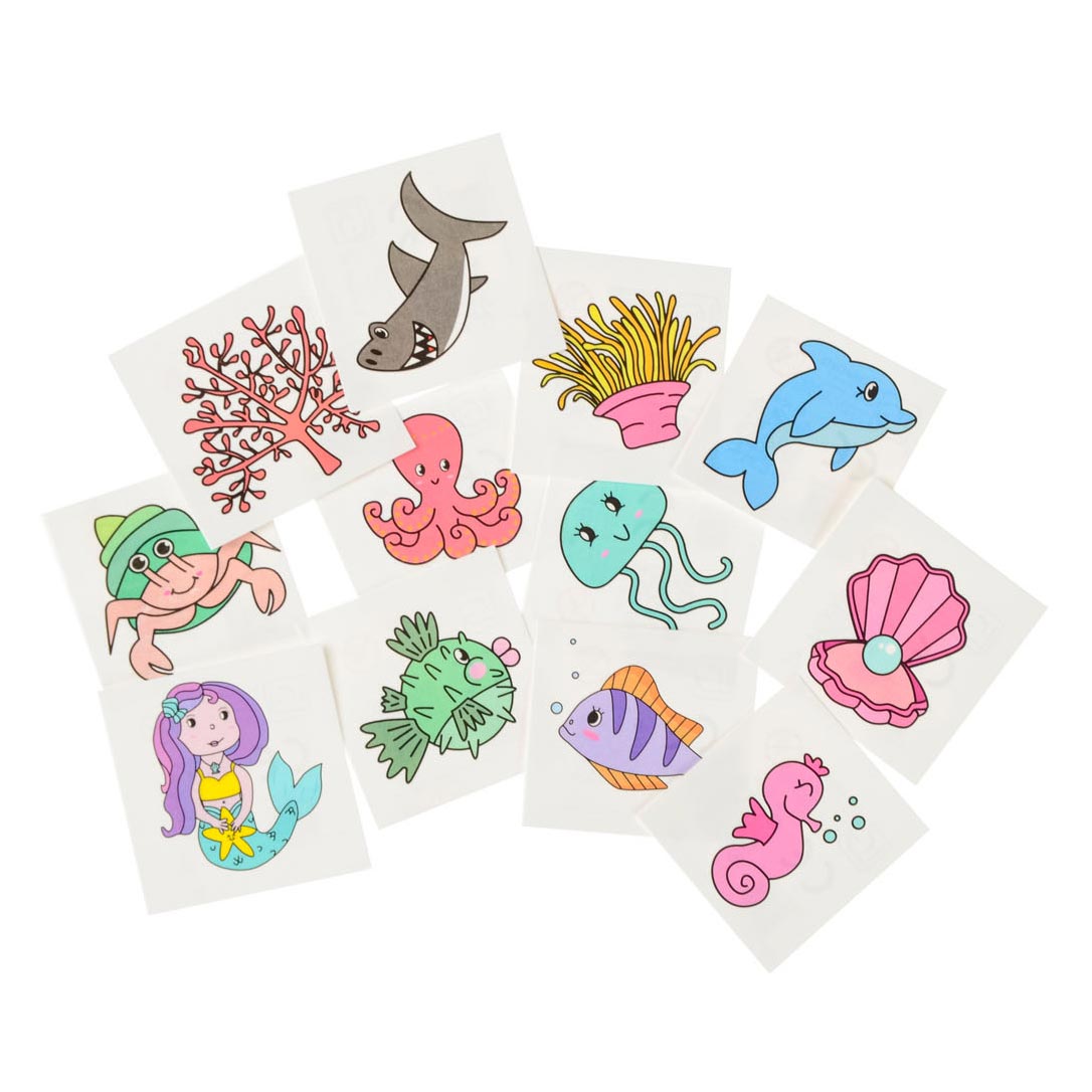 Duckiez Tattoos zeedieren, 12st.