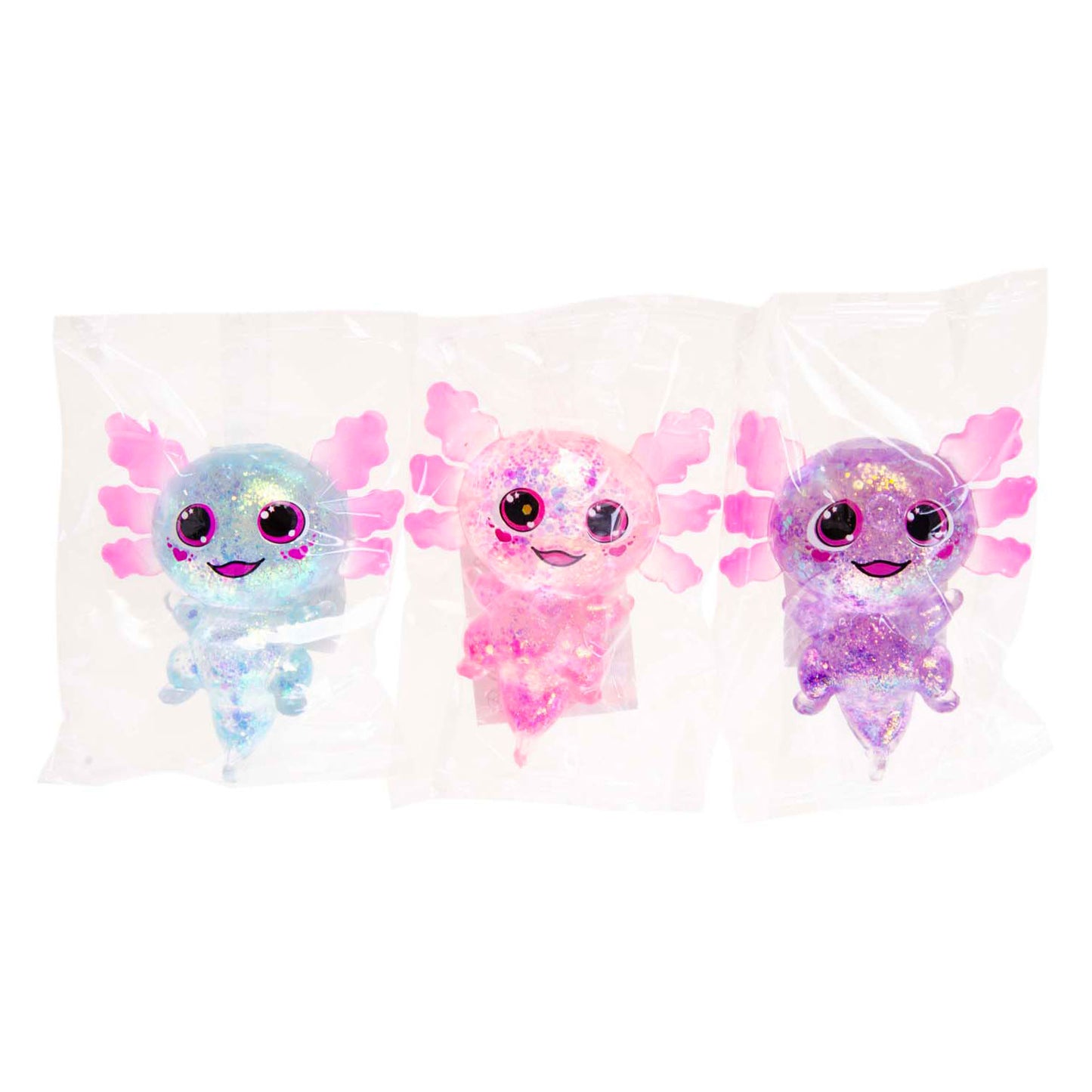 Duckiez Squeeze dier axolotl transparant