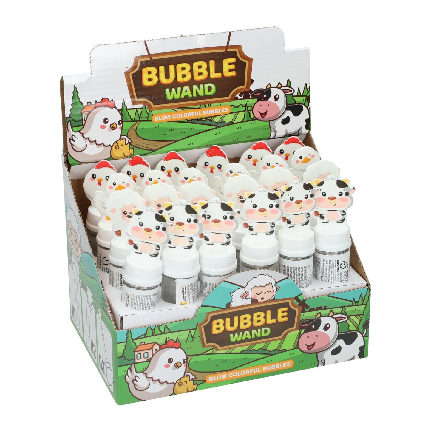 Duckiez Boerderijdieren bellenblaas mini - 24st.