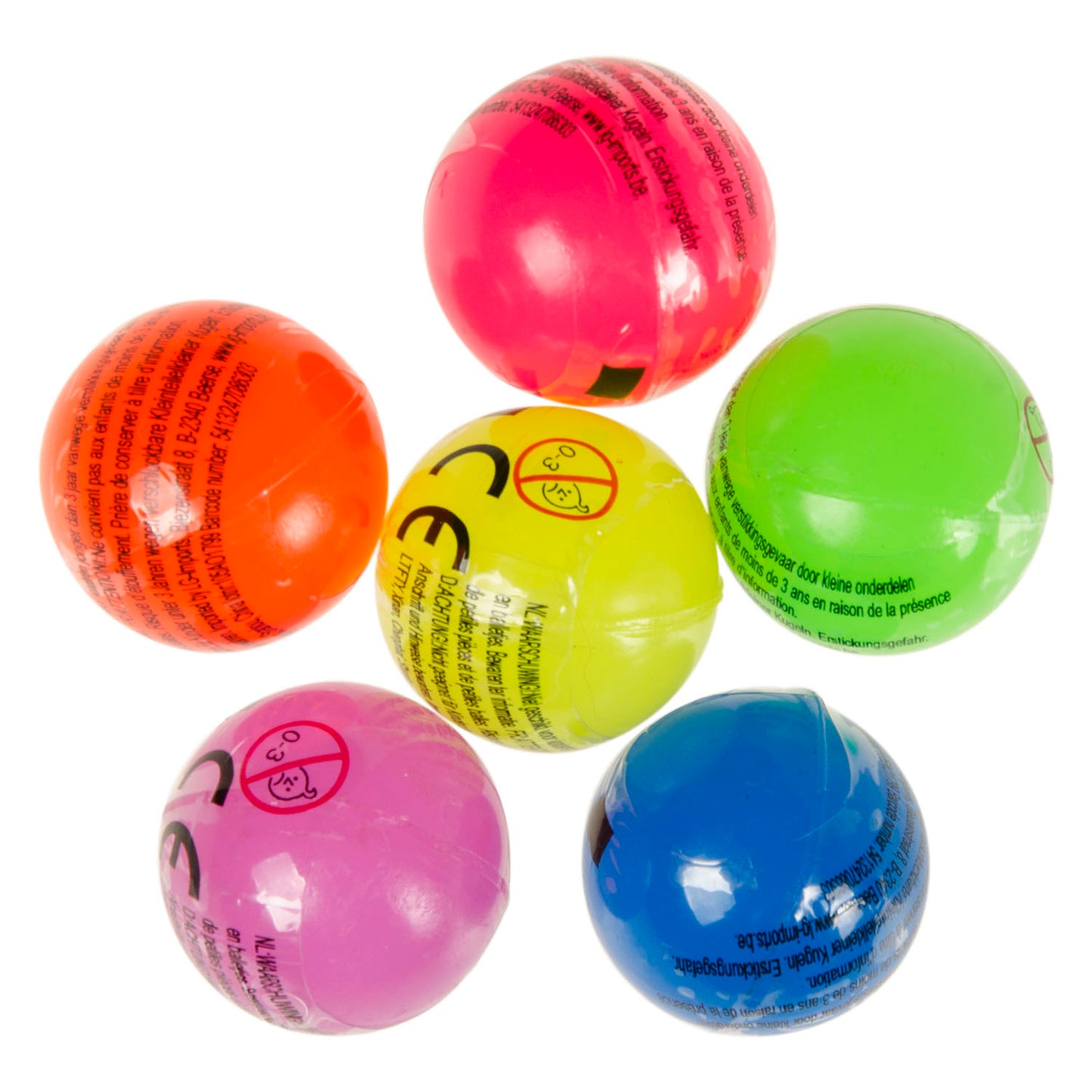 Duckiez Stuiterballen neonkleurig, 50st.