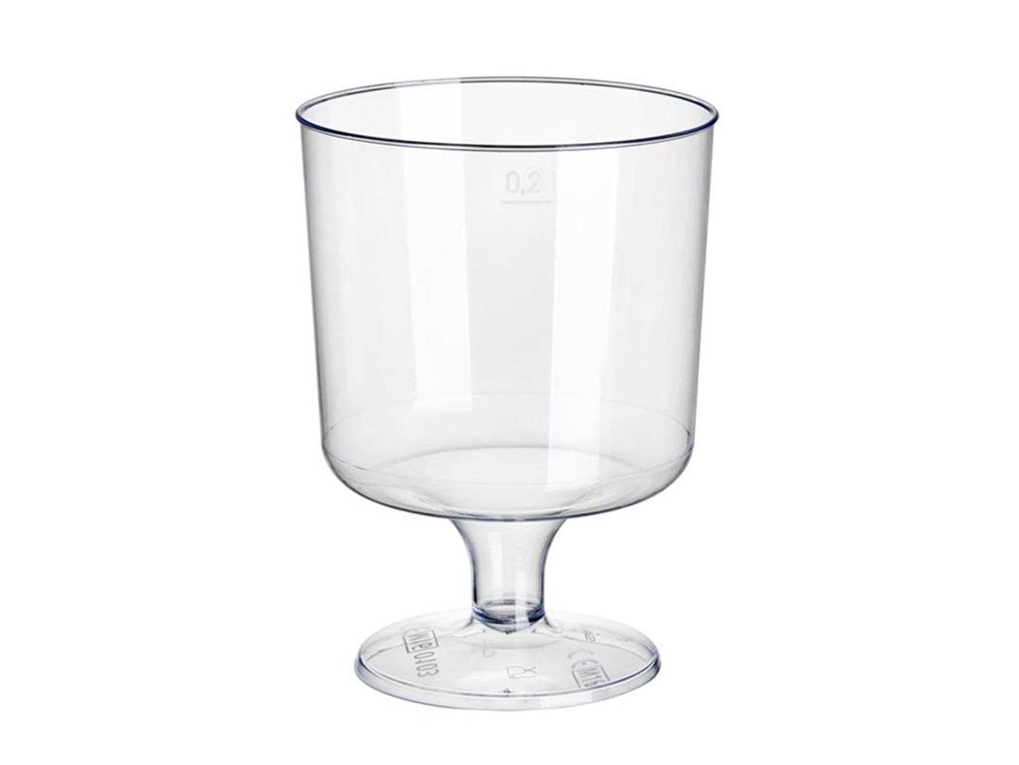 Papstar Rode wijnglazen 200ml helder ps 10st