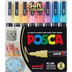 PK8 Lakmarker POSCA Kleurenassortiment PC-3M