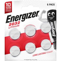 Lithium Knoopcelbatterij Energizer CR2032 6st