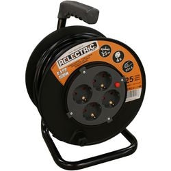 Kabelhaspel Relectric RELEC492176 Zwart, oranje