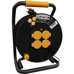 Kabelhaspel Relectric RELEC492190 Zwart, oranje