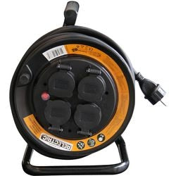 Kabelhaspel Relectric RELEC493760 Zwart, oranje