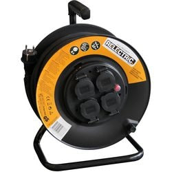 Kabelhaspel Relectric RELEC493777 Zwart, oranje