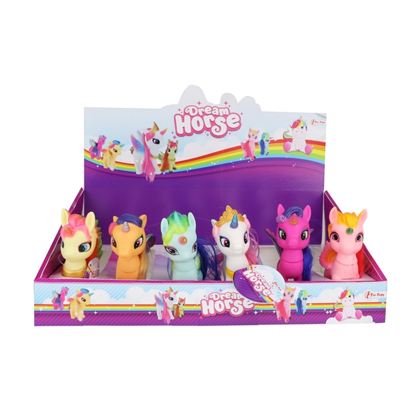 Toi-Toys Toi toys unicorn lang haar 13cm