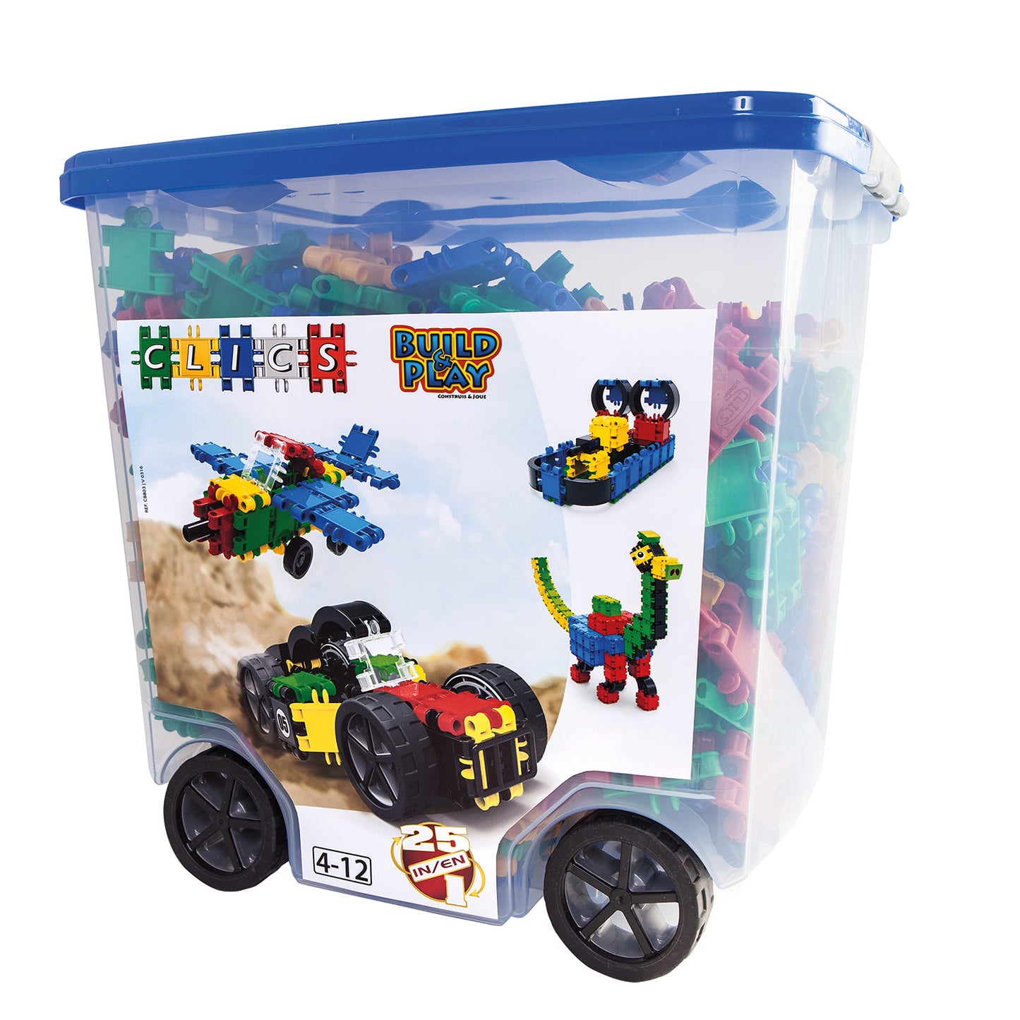 Clics rolbox bouwblokken - bouwset 25in1