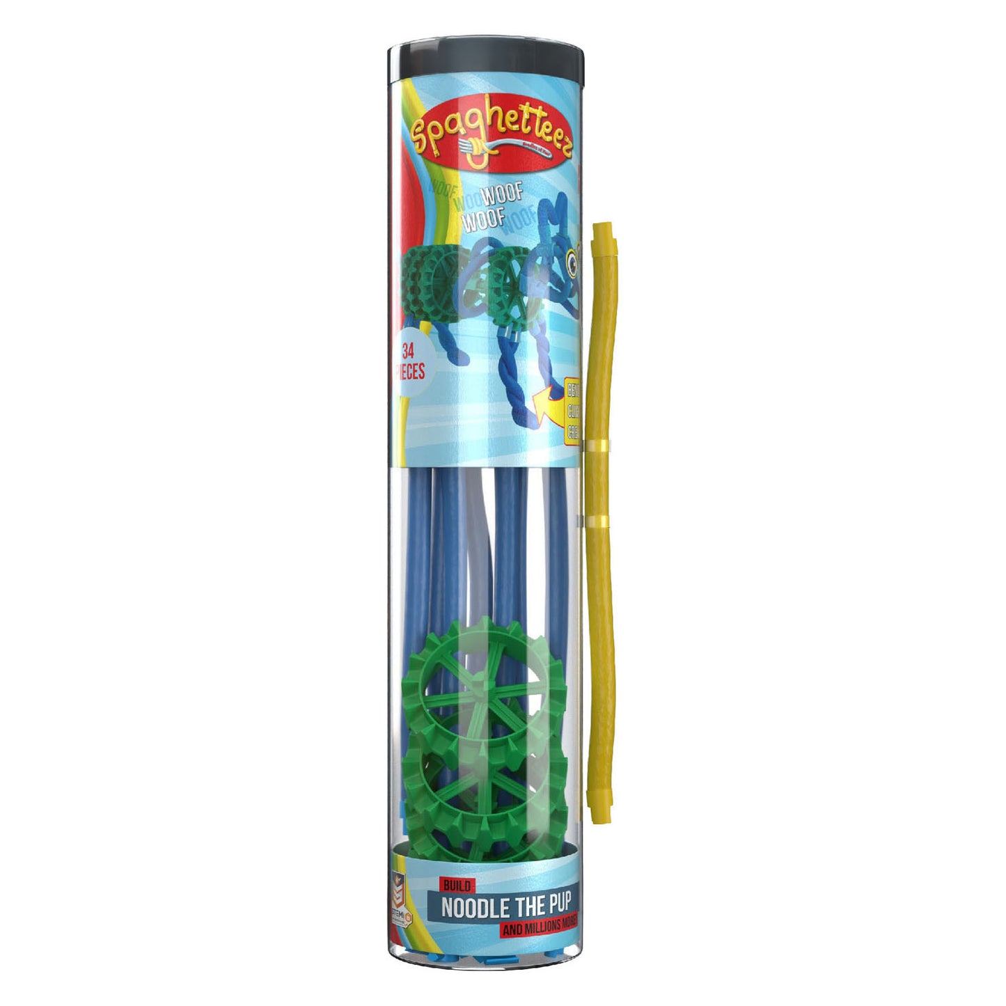 Spaghetteez noodle the pup flexibele bouwstaafjes, 34dlg.
