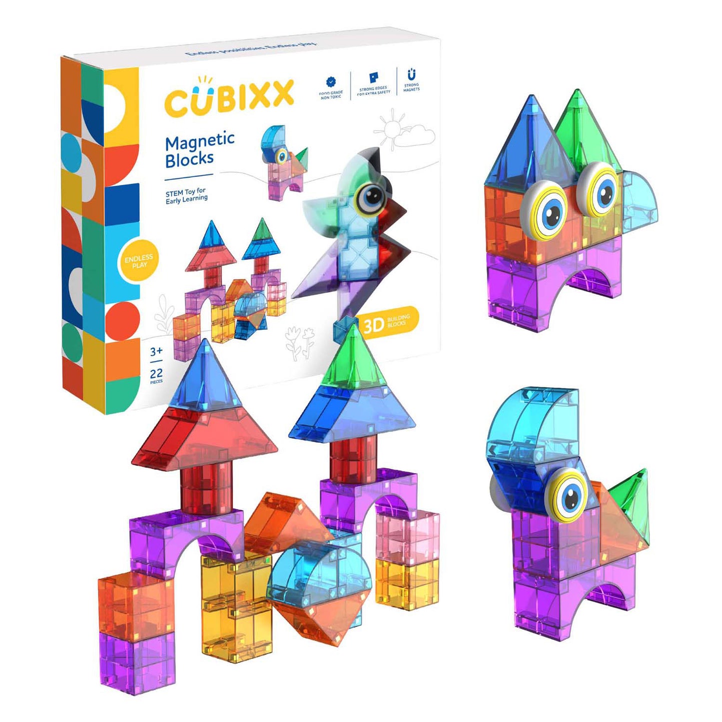 Clics Cubixx magnetische bouwspeelgoed - 22dlg.