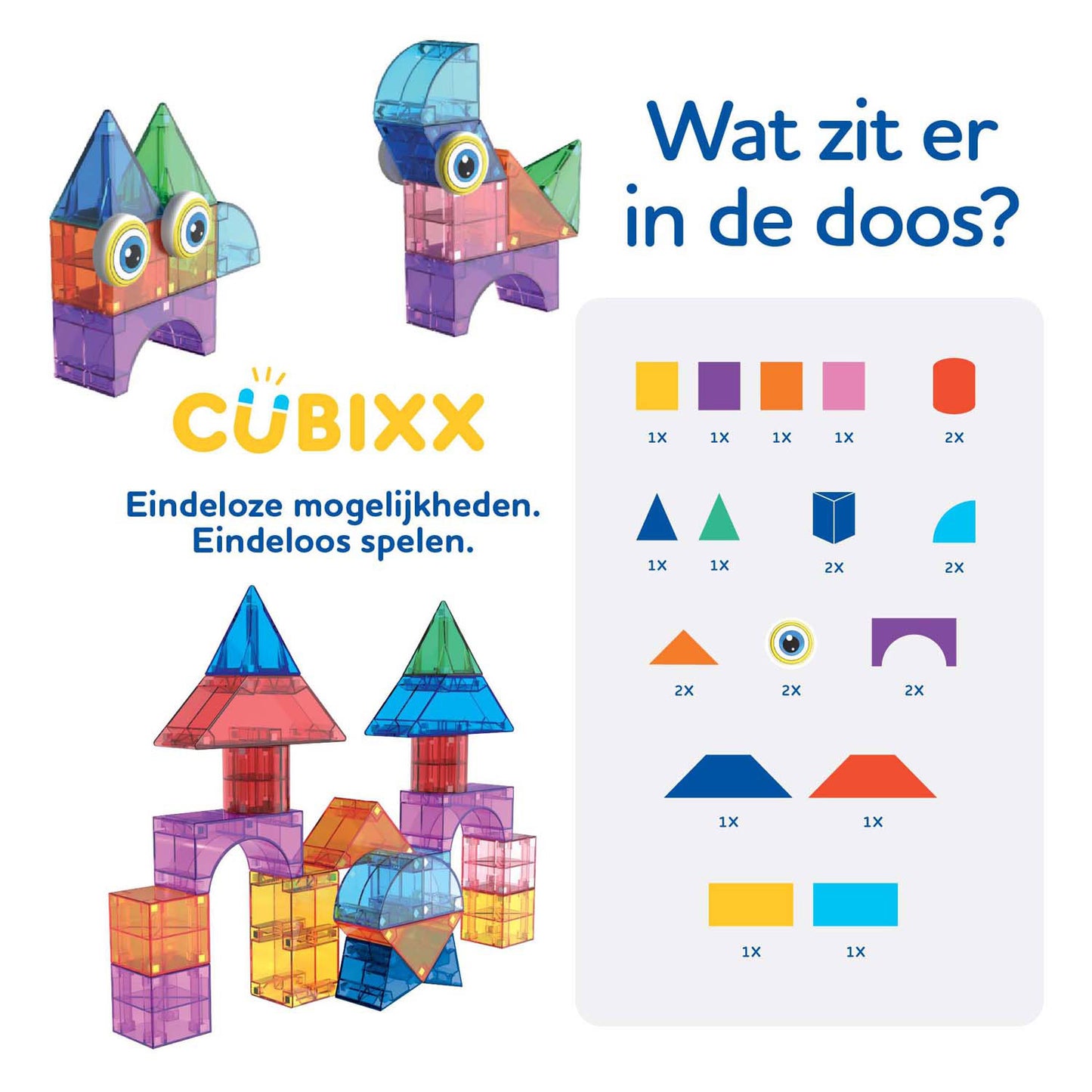 Clics Cubixx magnetische bouwspeelgoed - 22dlg.