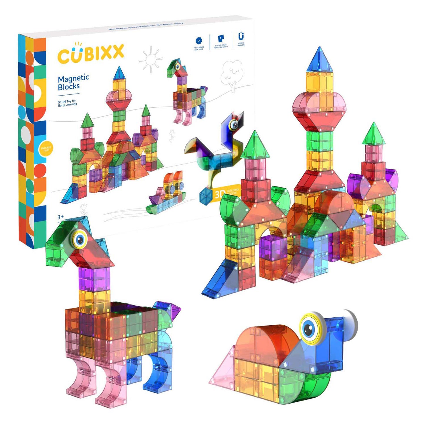 Clics Cubixx magnetische bouwspeelgoed - 85dlg.