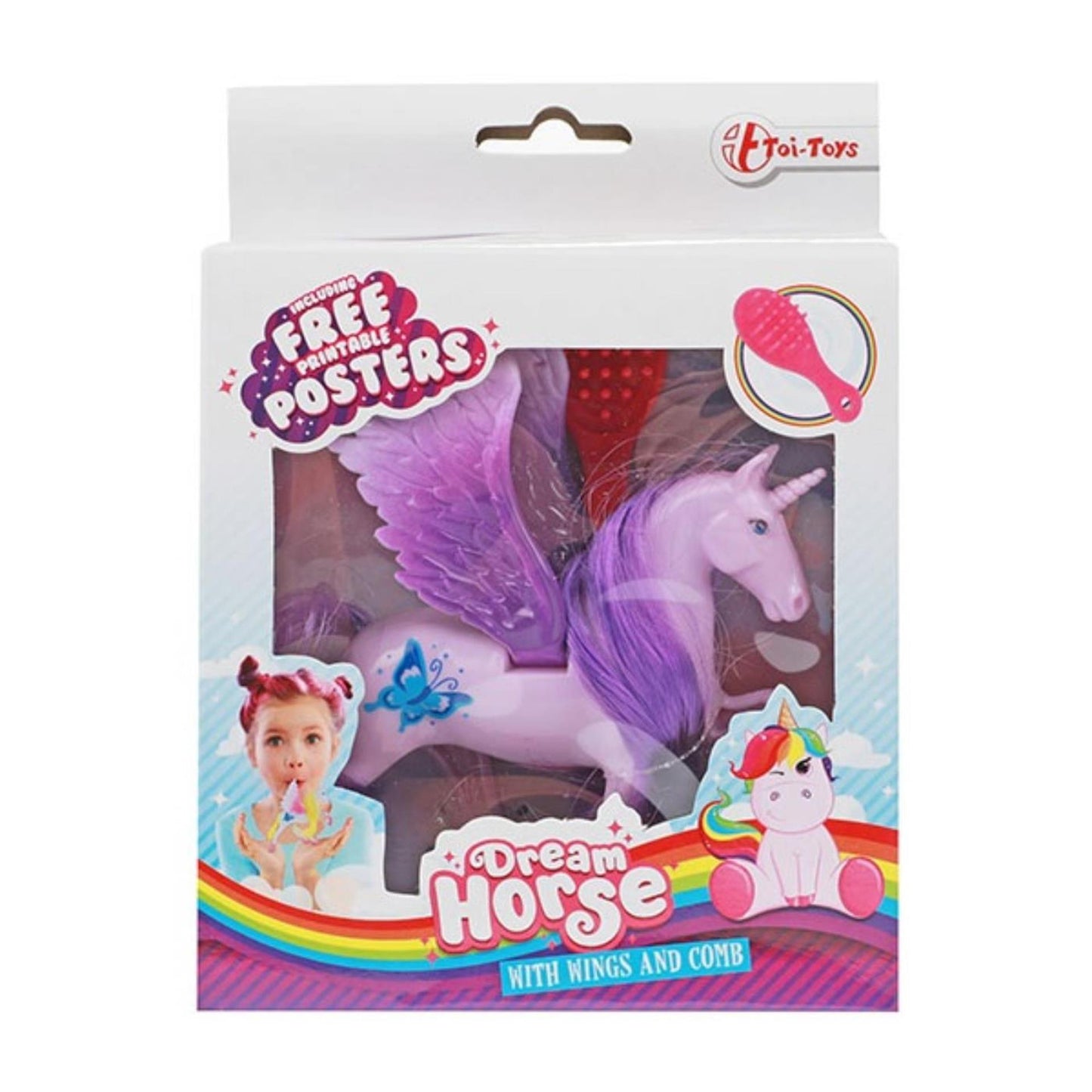 Toi-Toys Toi toys eenhoorn pegasus met borstel