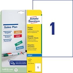 Magneetetiketten Avery Zweckform 297 x 210 mm Wit