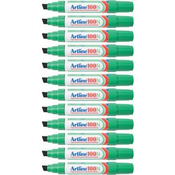 Permanent marker Artline 100 ultra 7,5-12mm groen schuin milieuvriendelijk