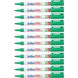 Permanent marker Artline 700 medium 0,7mm groen rond milieuvriendelijk