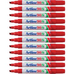 Permanent marker Artline 90 ultra 2-5mm rood schuin milieuvriendelijk
