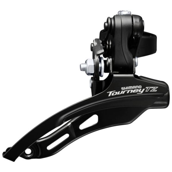 Shimano Voorderailleur 6 7-speed tourney tz fd-tz510 down swing - met hoge klem ø31,8 mm - 48t - zwart zilver