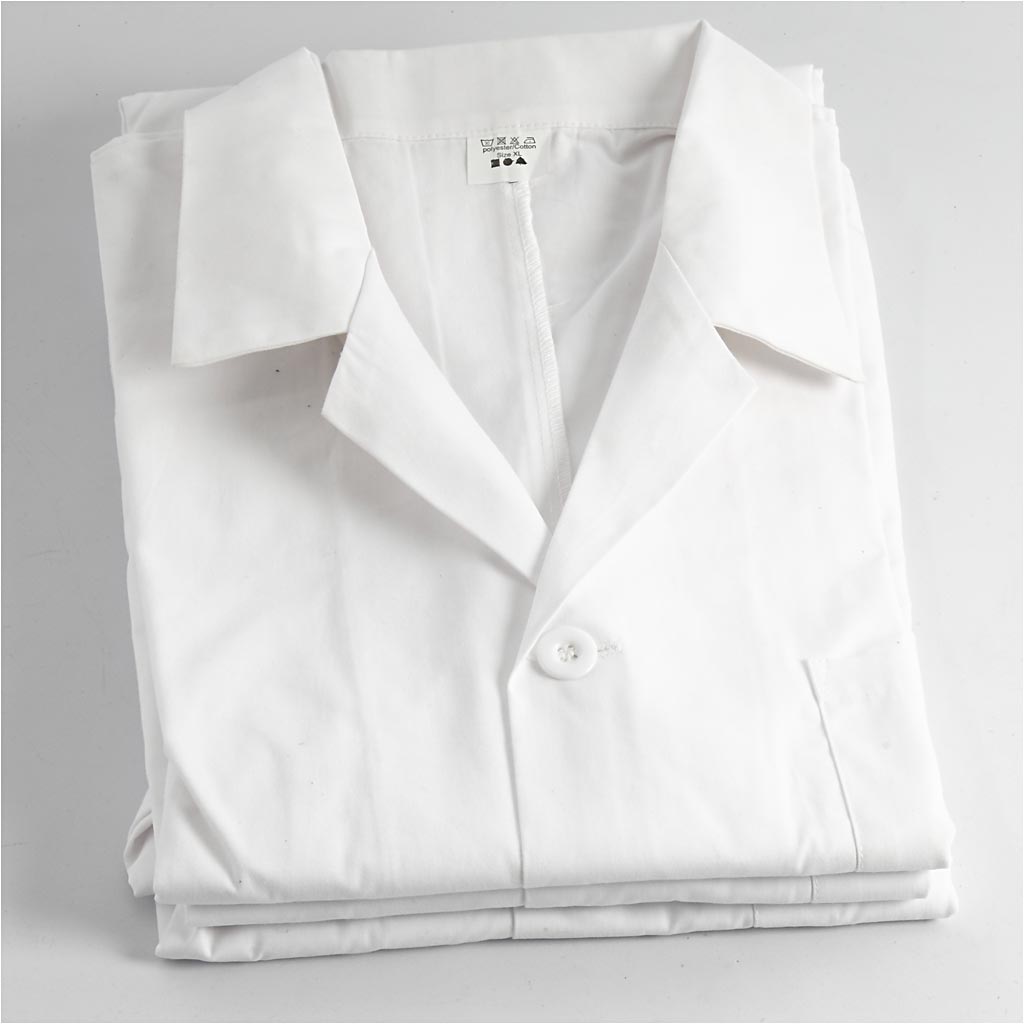 Creotime Https: www.cchobby.nl stofjas-l-78-cm-afm-small-mouwlengte-58-cm-wit-1-stuk
