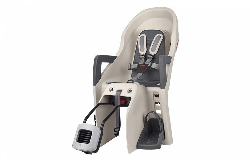 Polisport kinderzitje guppy rs maxi+ cream grey framebevestiging - 140427