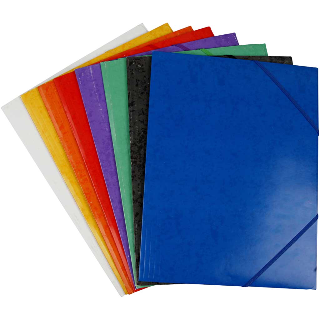 https: www.cchobby.nl map-met-flap-en-elastieken-a4-afm-22-9-32-4-cm-diverse-kleuren-8x3-stuk-24-stuk-1-doos