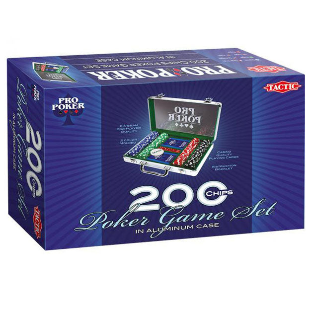 Tactic Pro pokerkoffer, 200 chips